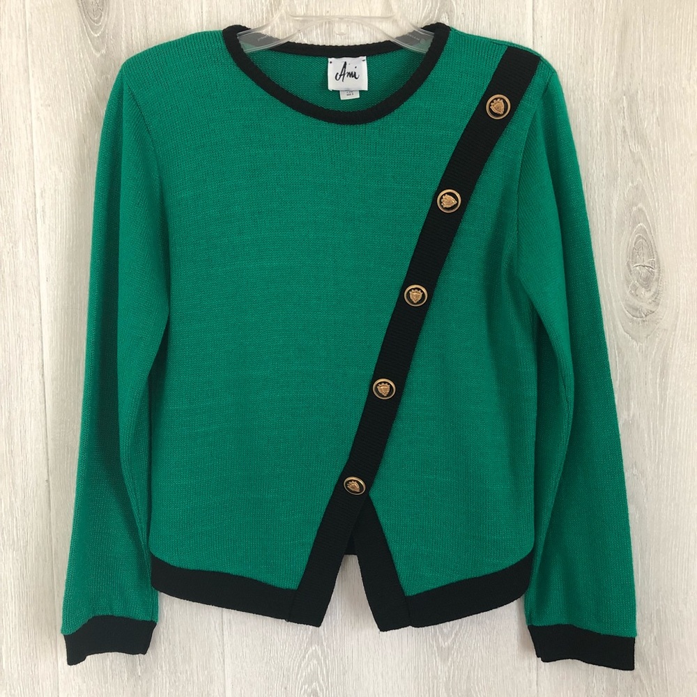 Ami Vintage Green & Black Sweater - Picture 2 of 8